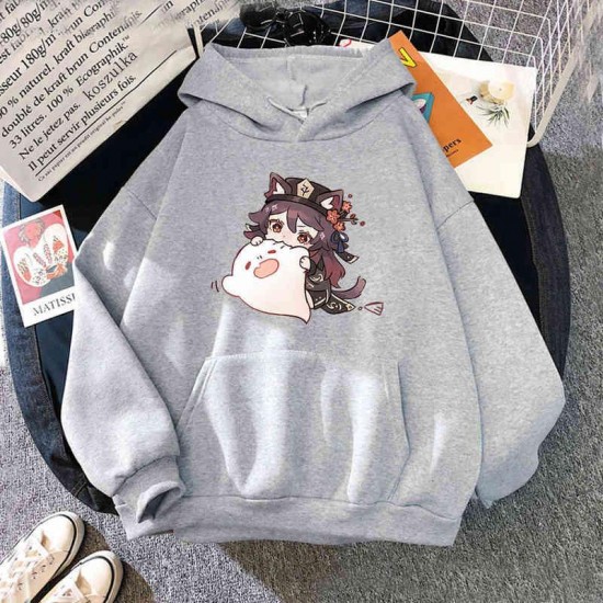 Genshin Impact Hoodie Women Harajuku Oversized Hu Tao Zhongli Xiao Ganyu Hoodies Female Loose Sweatshirts Pullover Hoody 220124