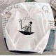 Punk style women's hoodie skull long sleeve casual top goth skeleton dark black loose ulzzang fashion women's sweatshirt 220122