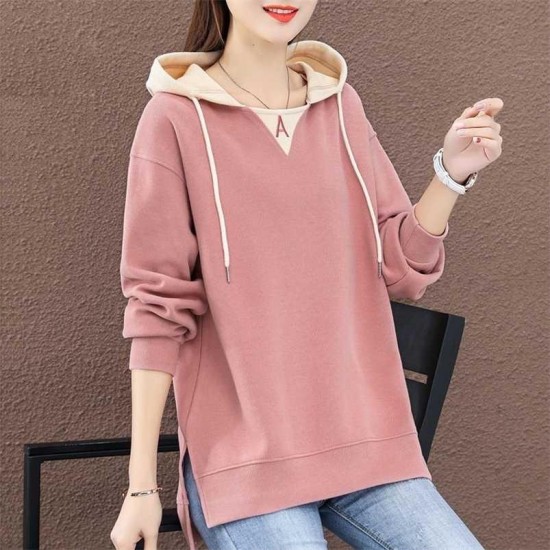 Spring Autumn Hoodies Women Sweatshirts Harajuku Hooded Aesthetic Hoodie Ladies Hoody Streetwear RR0120 220124