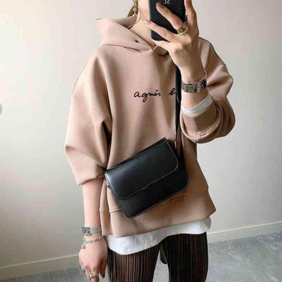 Autumn Winter Women's Hooded Hoodie Letter Print Loose Oversized Sweatshirt Korean Japan Ladies Hoodies Casual Female Y2K Top 220124