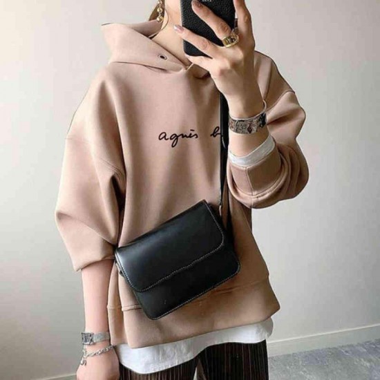 Autumn Winter Women's Hooded Hoodie Letter Print Loose Oversized Sweatshirt Korean Japan Ladies Hoodies Casual Female Y2K Top 220124