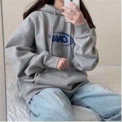 Hoodies Women Plus Velvet Warm Winter and Spring Soft Harajuku Chic Letter Couples Hoodie with Hat Basic Style Womens Sweatshirt 220122