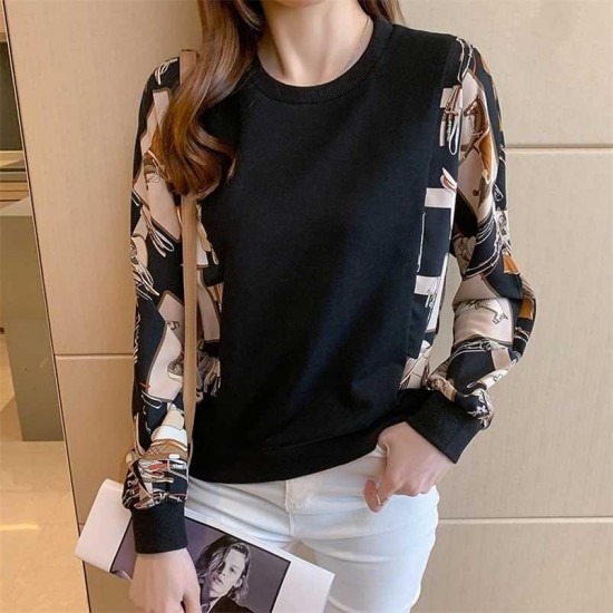 Fashion print women's Hoodies Spring Autumn female Casual Sweatshirts Sweatshirt Tops 220124