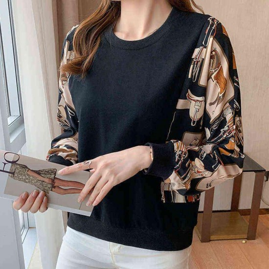 Fashion print women's Hoodies Spring Autumn female Casual Sweatshirts Sweatshirt Tops 220124