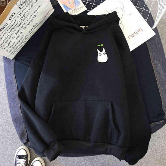 Japanese Anime Totoro Graphic Sweatshirt Harajuku Female Clothes Studio Ghibli Kawaii Hoodies Funny Cartoon Hoody Women 220124