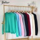 Jielur 9 Colors Pink Green O-neck Hoodies Women Winter Autumn Pullover Sweatshirt Female Pure Color Loose Tracksuit M-XXL 220124