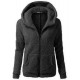 Autumn Winter Warm Jacket Women Hooded S-5XL Casual Female Hoodies Sweatershirt Zipper Coat Solid Soft Fleece 220124