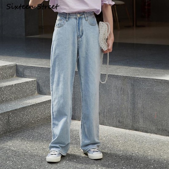 Vintage Clothing Women Baggy Pants Y2k Aesthetic Fashion Female Wide Leg Trousers Streetwear Loose Denim Jeans Femme 2021 Women's