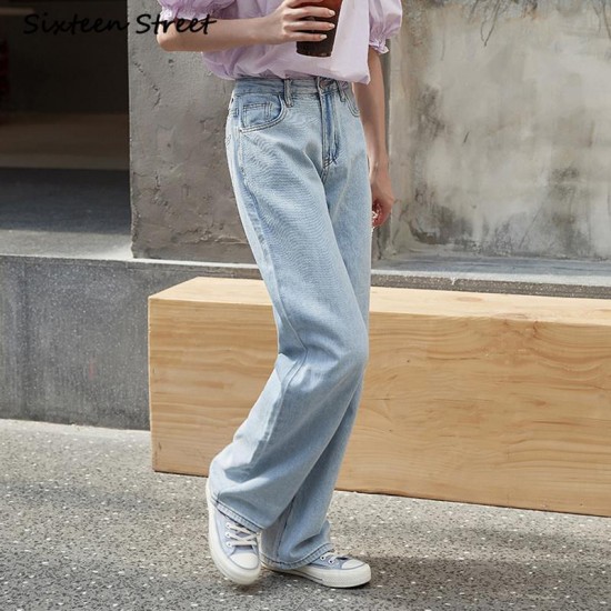 Vintage Clothing Women Baggy Pants Y2k Aesthetic Fashion Female Wide Leg Trousers Streetwear Loose Denim Jeans Femme 2021 Women's