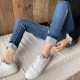 Women Fleece Warm Slim Jeans Trousers Winter Thick Denim Pencil Pants Casual Plus Velvet High Waist Skinny 17316 220122