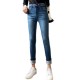 Women Fleece Warm Slim Jeans Trousers Winter Thick Denim Pencil Pants Casual Plus Velvet High Waist Skinny 17316 220122