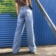 SUCHCUTE High Waist Jean Wide Leg Pants Plus Size Punk Korean Style Trouser Casual Harajuku Female Joggers 210907