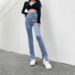 Women's Jeans Denim Pants Women 2022 High Waist Split Pencil Tight Stretch Skinny Trousers Flared Casual Bell Bottom Streetwear