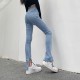 Women's Jeans Denim Pants Women 2022 High Waist Split Pencil Tight Stretch Skinny Trousers Flared Casual Bell Bottom Streetwear