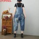 Women's Jeans Women Spring Fashion Vintage Print Loose Casual Overalls Lady Trousers Female Straight Streetwear Chic Baggy Jumpsuits Pants