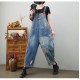 Women's Jeans Women Spring Fashion Vintage Print Loose Casual Overalls Lady Trousers Female Straight Streetwear Chic Baggy Jumpsuits Pants