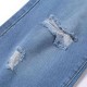 Women's wide leg jeans, ripped jeans, high waist, zipper, blue, black, vintage, novelty, 2XL