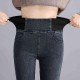 Vintage High waist skinny denim pencil pants Women's large size casual Stretch jeans female Elastic wais street wear trousers 220121