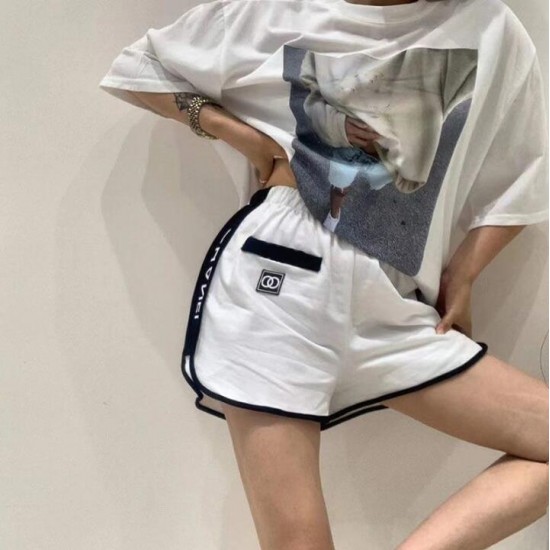 2021 summer fashion sports women's shorts hot pants high-end luxury cotton CC high quality casual