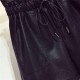 High waist women's shorts, wide leg leather shorts, loos