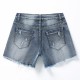 Fashion fringed ripped shorts casual women jeans High-waisted jean Exquisite workmanship comfortable womens clothing