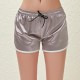 Women's Shorts Summer Leisure Women Contrast Binding Side Split Elastic Waist Loose Casual Yo-Ga Short