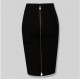 Wholesale- Nerw Sexy Fashion Red Black Bandage Pencil Skirt New Arrival Elastic Bodycon Skirts 54cm