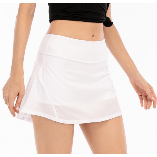 L-02 Yoga Running Pleated Sports Skirt Student Fitness Tennis Skirt Dress Quick-drying Double-layer Anti-exposure Sexy Gym Women Skirts