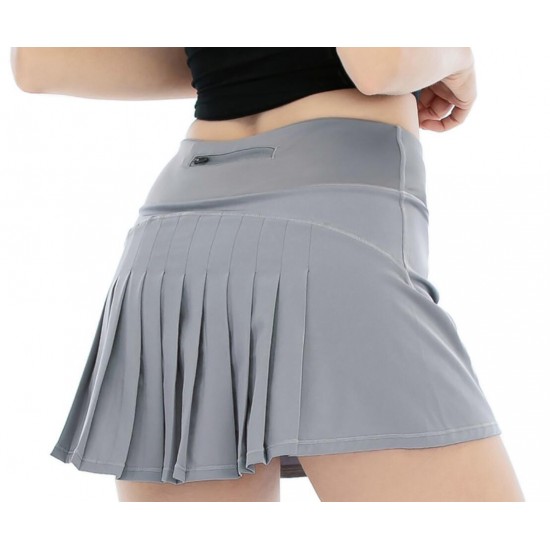 L-02 Yoga Running Pleated Sports Skirt Student Fitness Tennis Skirt Dress Quick-drying Double-layer Anti-exposure Sexy Gym Women Skirts