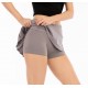 L-02 Yoga Running Pleated Sports Skirt Student Fitness Tennis Skirt Dress Quick-drying Double-layer Anti-exposure Sexy Gym Women Skirts