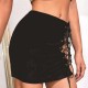 Skirts 2022 Women Straight Mini High Waist Lace-Up Hollow Bandage Split Skirt Bodycon Summer Sexy Club Hip Female