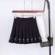 Skirts High Waist Mini Black Gothic Streetwear Cross Print Pleated Women Casual College Lolita Harajuku Skirt