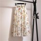 Skirts Long Skirt Women For 2022 Spring Summer Lady Korean Style White Black Chiffon Sun School High Waist Midi Female