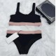 2021 Summer Sexy Two-pieces Bikini For Women Swimsuit With Letters Fashion Perspective Swimwear Lady Bathing Suits Multi Styles S-XL