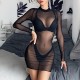 Women's Swimwear Sexy Women Beach Dress Mesh Bathing Suit Cover Up Sheer Bikini Vestido Clubwear Robe Saida De Praia See Through Dresses