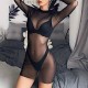 Women's Swimwear Sexy Women Beach Dress Mesh Bathing Suit Cover Up Sheer Bikini Vestido Clubwear Robe Saida De Praia See Through Dresses