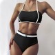 Women's Swimwear Sexy Women High Waist Bikini Two Piece Swimsuit 2022 Set Biquini Ribbed Beachwear Summer Brazilian Bathing Suits