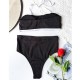 Women's Swimwear Sexy Women High Waist Bikini Two Piece Swimsuit 2022 Set Biquini Ribbed Beachwear Summer Brazilian Bathing Suits