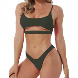 Women's Swimwear Sexy Bikini Set 2022 Women Solid Swimsuit High Waist Bikinis Swimming Suit For Famale Brazilian Beachwear Biquini