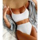 Women's Swimwear High Waist Bikini Women 2022 Swimsuit Ribbed Bathing Suit Brazilian Beach Female Sexy Cut Biquini Beachwear Summer