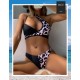 European and American sexy beach bikini print split swimsuit women