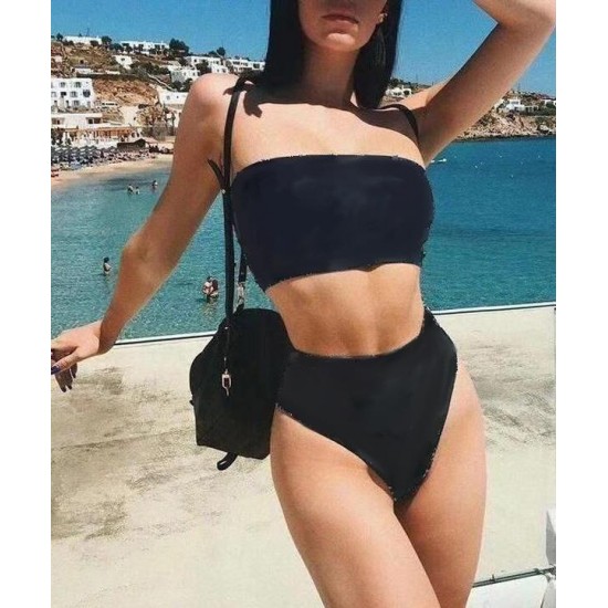 Women Classic Swimwear Letter Pattern Print Sexy Summer Two Pieces Swimsuit Hot Sale Women's Fashion Bikinis 3 Styles Bathing Suit