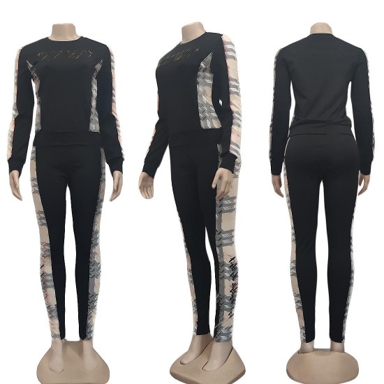 Women's Tracksuits Fashion Digital Print Sports Suit Two-piece Set for Women