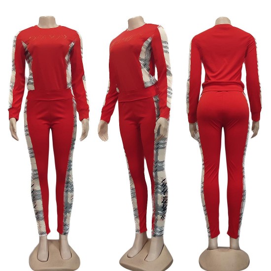 Women's Tracksuits Fashion Digital Print Sports Suit Two-piece Set for Women