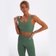 seamless yoga set women's autumn and winter new knitting hip stretch fitness sports three-piece suit