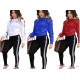 women Hooded collar sports suit letter printing Two piece sets fashion women Offset letter Casual hoodie trousers suit Tracksuits