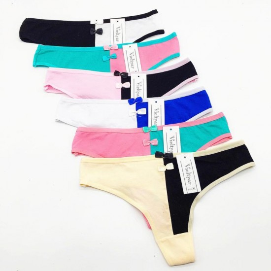 Women's Panties 10pcs A Lot Ladies Brand Pink Cotton Sexy Lingerie Tanga Mujer Thong G String Femme Woman Underwear Female Panty Strings