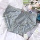 Women's Panties 2022 French Shiny Silk Fashion Underwear Soft Silky Lace Trim Mid Waist Cotton Ladies Satin Briefs Bow Decor Underpants