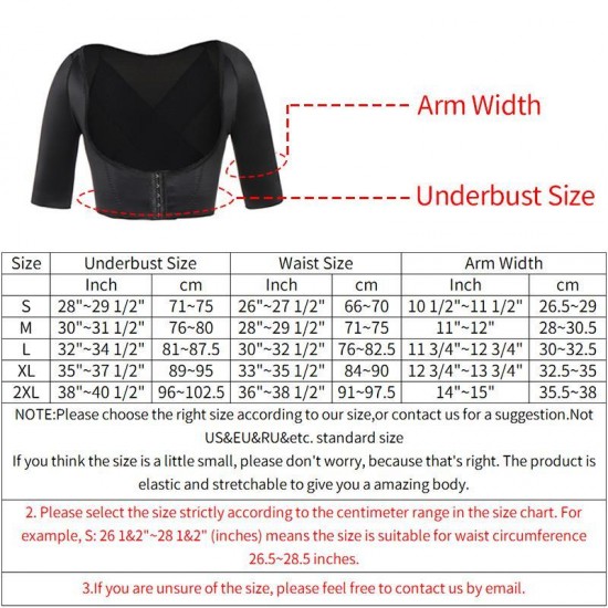 Women's Shapers Upper Arm Shaper Humpback Posture Corrector Arms Shapewear Back Support Women Compression Slimming Sleeves Slimmer Corset To