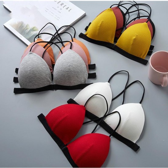 Bras Sexy Front Closure For Women Lingerie Cross Back Seamless Underwear Female Brassiere Wireless Bralette Push Up Bra Biustono